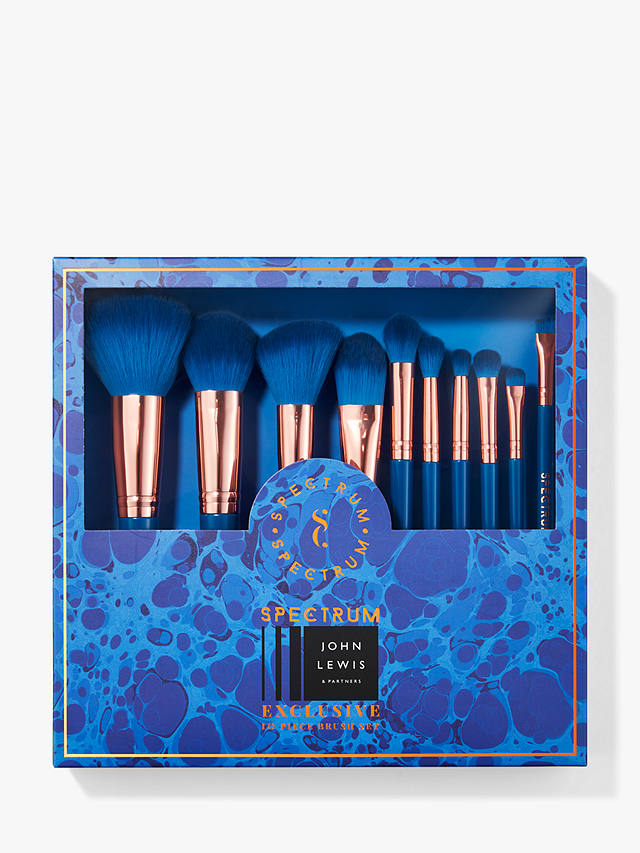Spectrum x John Lewis Exclusive 10 Piece Makeup Brush Set, Azure Blue 1