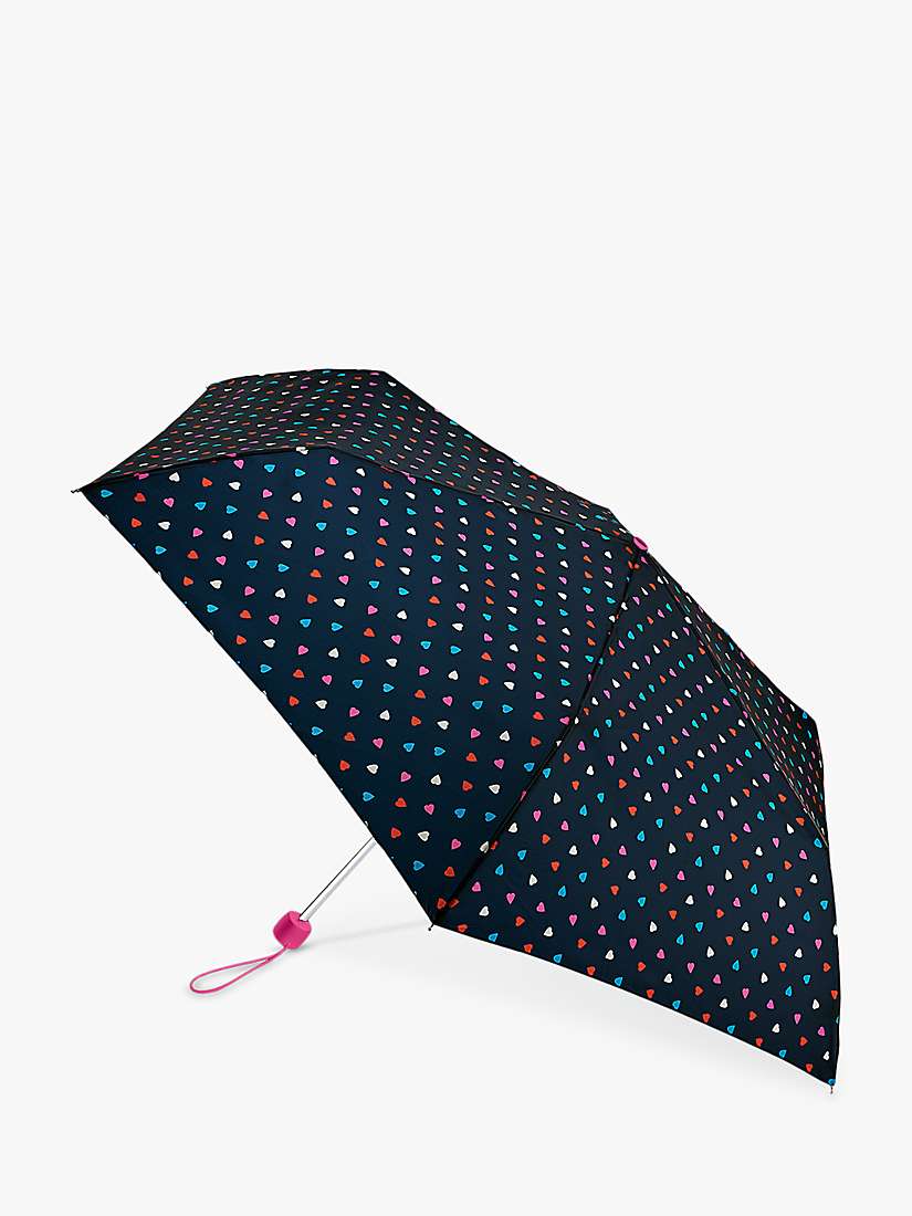 Buy Fulton L553 Superslim Ditsy Heart Umbrella, Blue/Multi Online at johnlewis.com