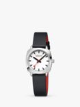 Mondaine Unisex Petite Cushion Vegan Leather Strap Watch