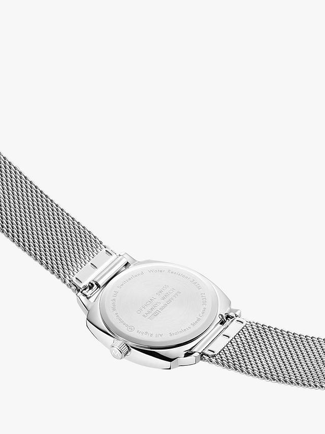 Mondaine MSL.31110.SM Women's Petite Cushion Mesh Strap Watch, Silver