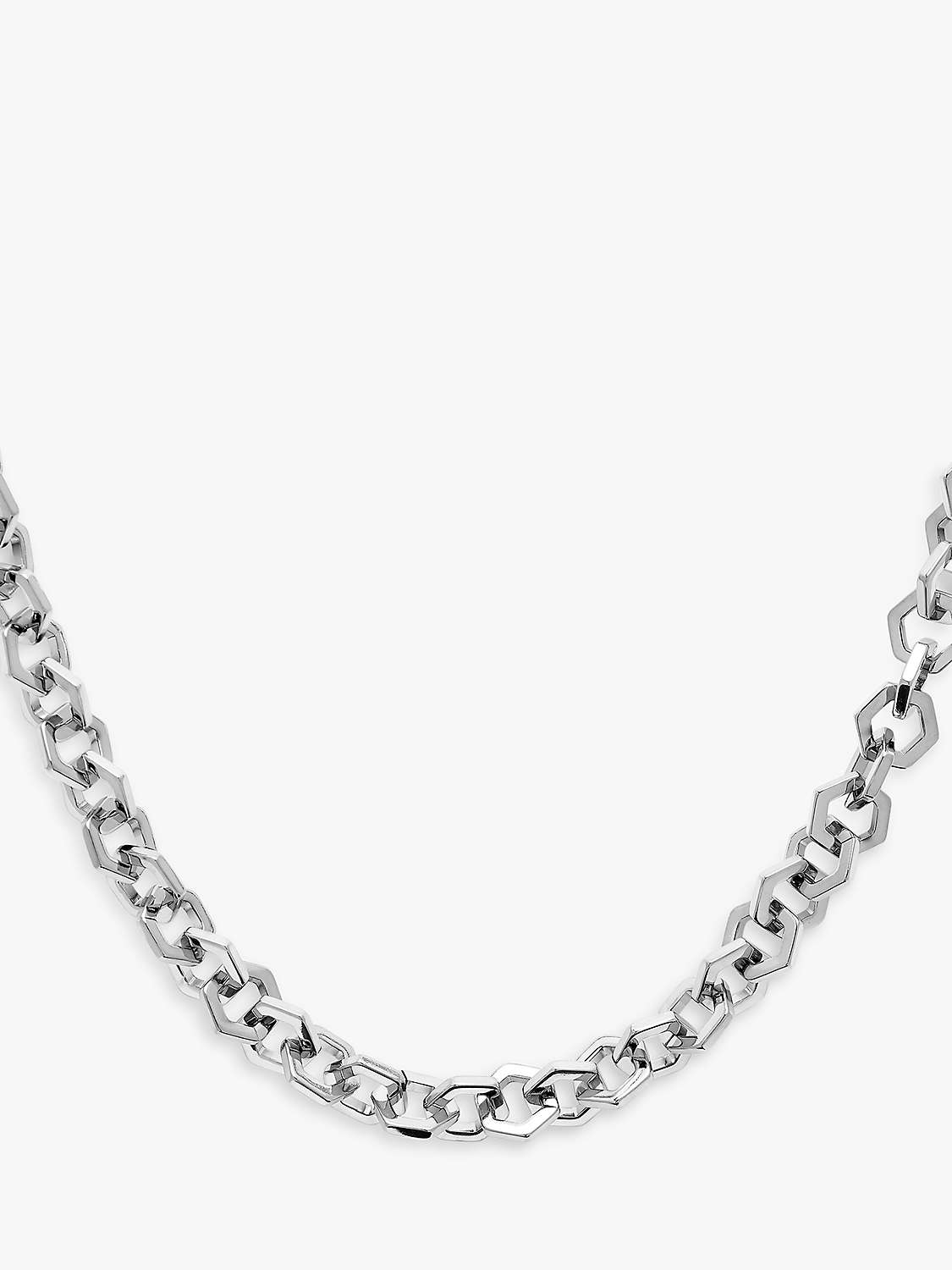 Buy Olivia Burton Honeycomb Link Necklace, Silver Online at johnlewis.com