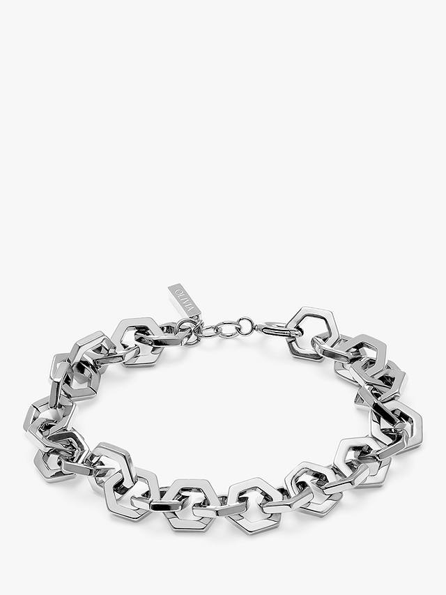 Olivia Burton Honeycomb Link Bracelet, Silver