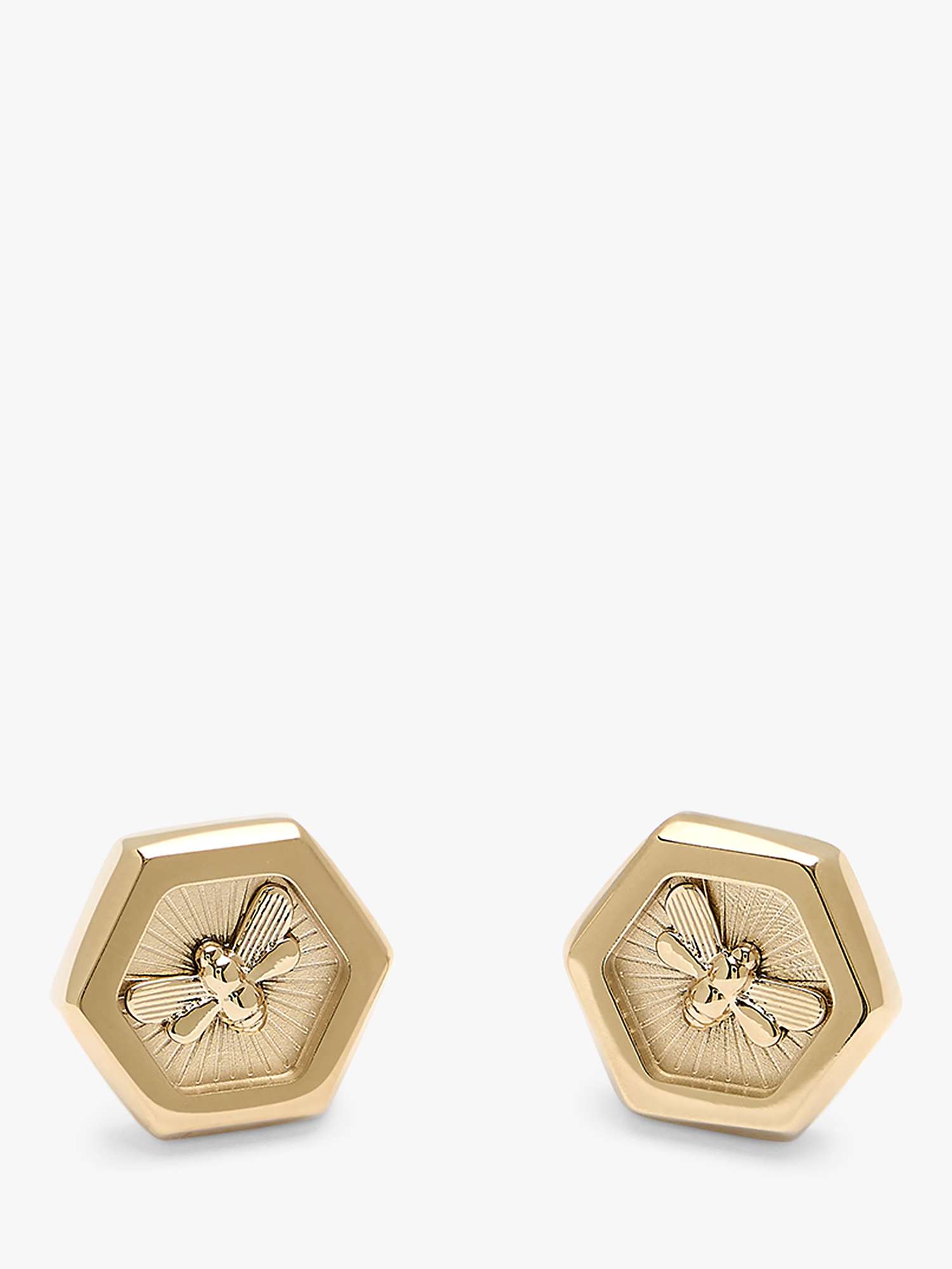 Buy Olivia Burton Bee & Honeycomb Stud Earrings, Gold Online at johnlewis.com