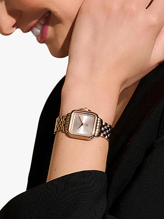 Olivia Burton Women's Grosvenor Square Sunray Dial Crystal Bracelet Strap Watch, Rose Gold