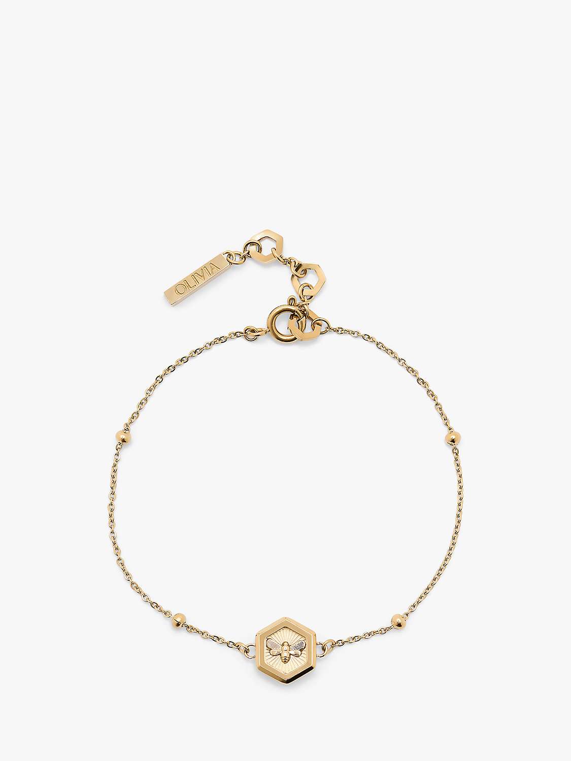 Buy Olivia Burton Bee & Honeycomb Chain Bracelet, Gold Online at johnlewis.com