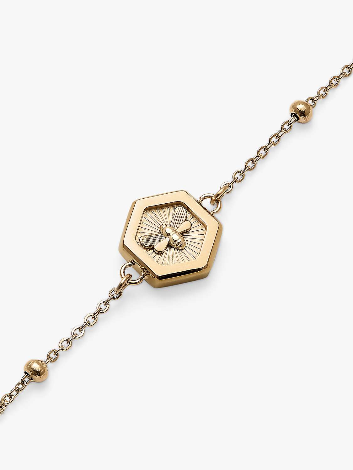 Buy Olivia Burton Bee & Honeycomb Chain Bracelet, Gold Online at johnlewis.com