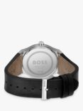 BOSS 1514075 Men's Candor Leather Strap Watch, Black