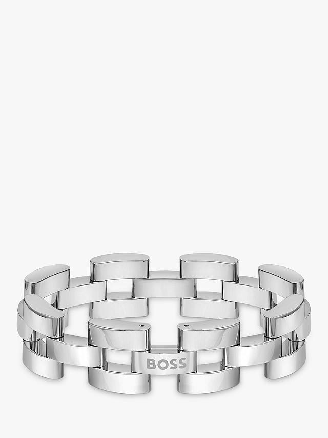 BOSS Men's Sway Link Chain Bracelet, Silver