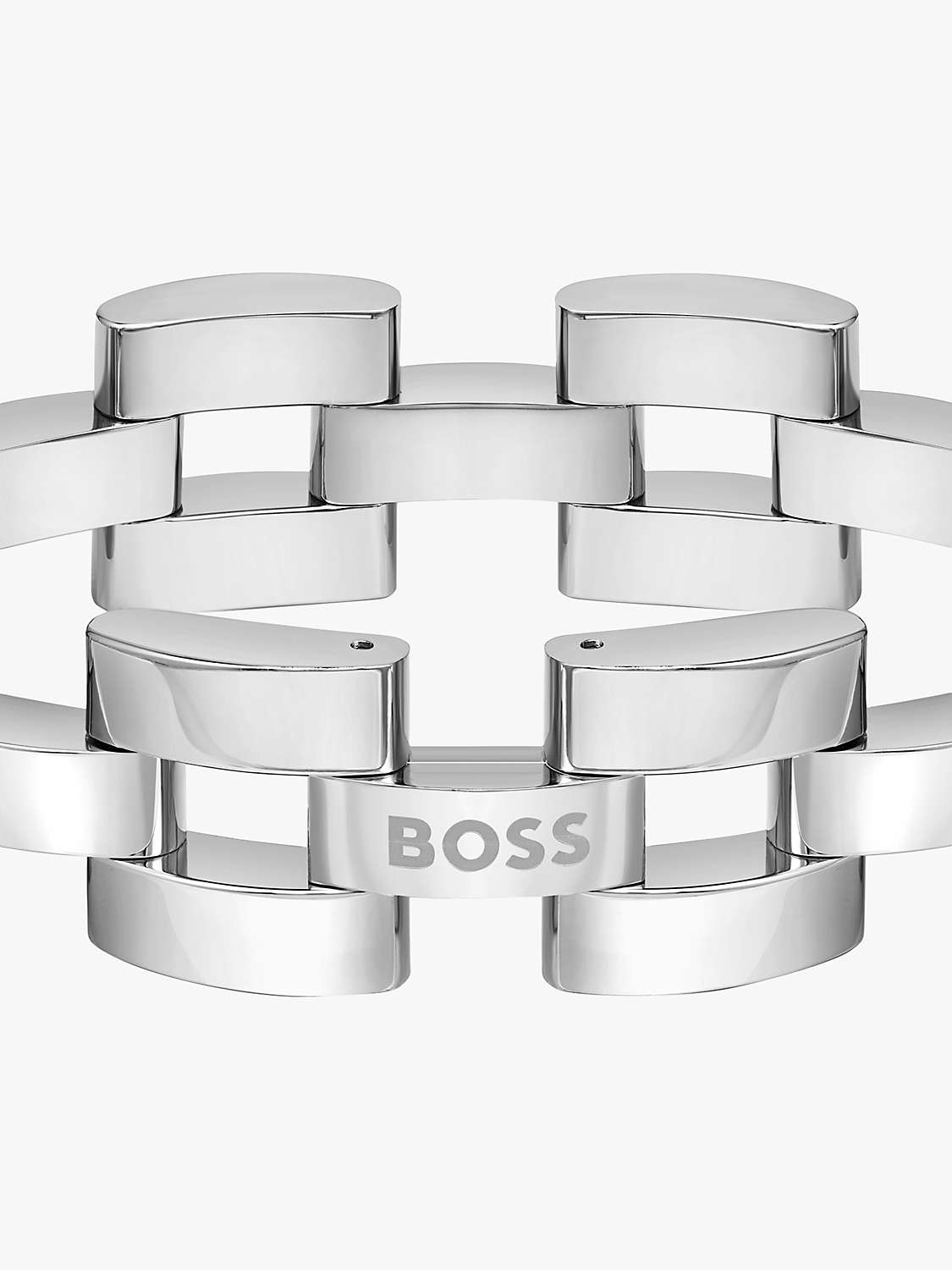 Buy BOSS Men's Sway Link Chain Bracelet, Silver Online at johnlewis.com
