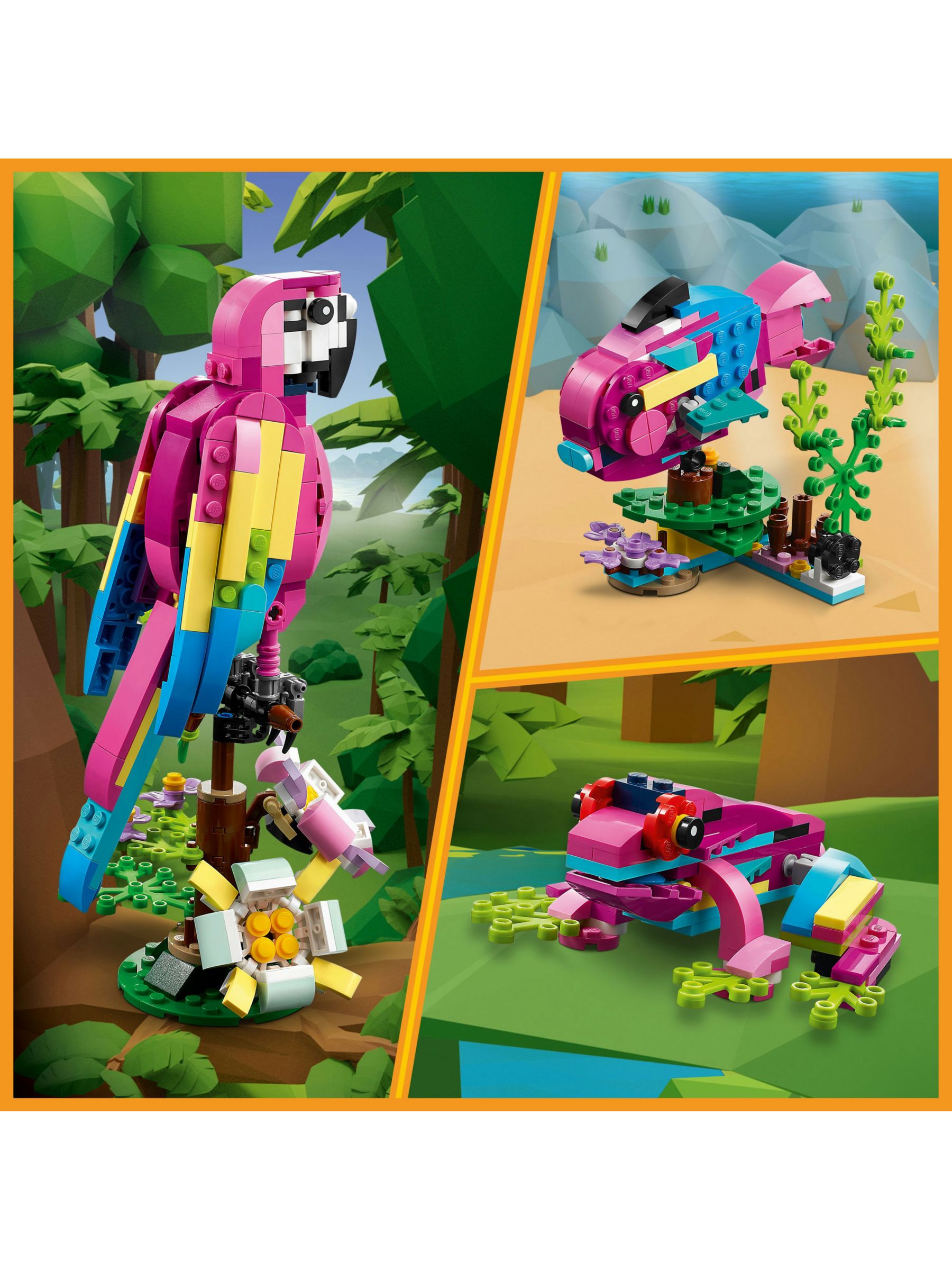 LEGO® Creator 3in1 Exotic Pink Parrot – 31144 – LEGOLAND New York