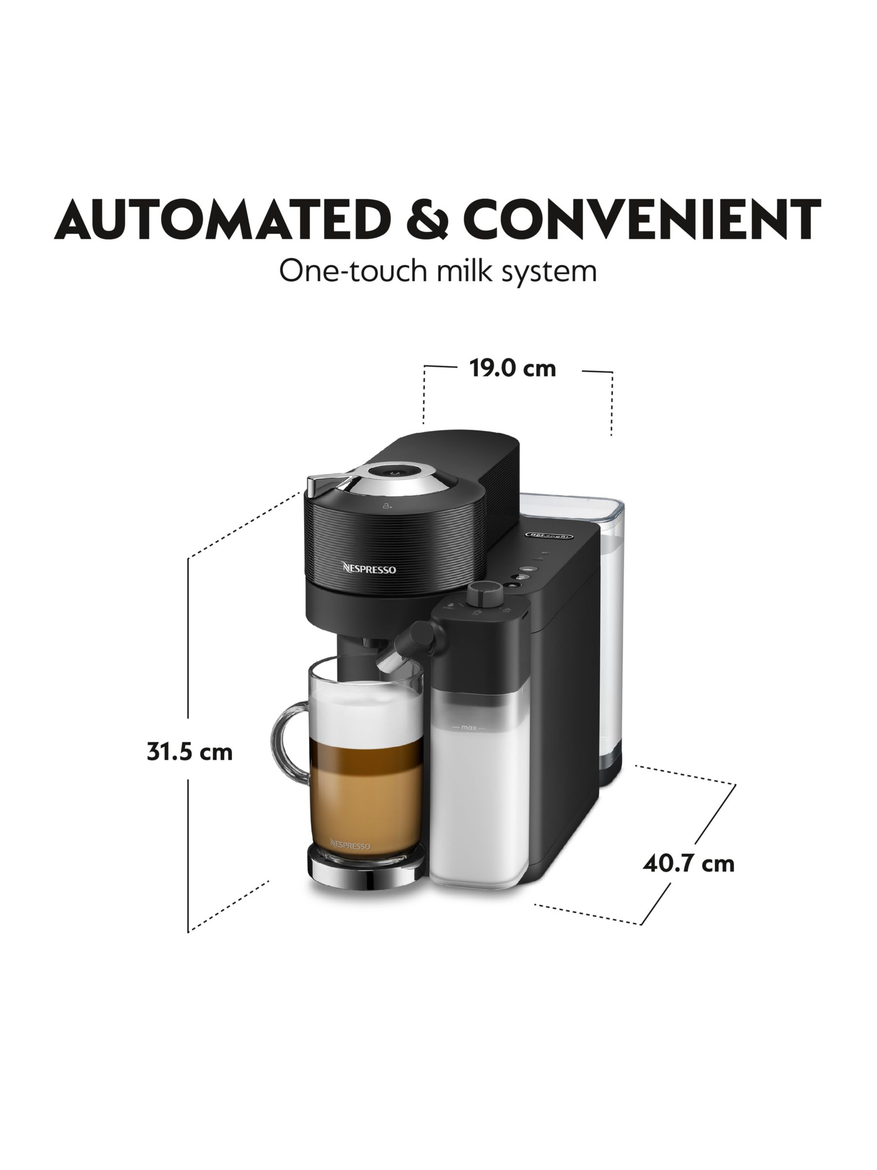Vertuo Lattissima Nespresso coffee machine ENV300.B
