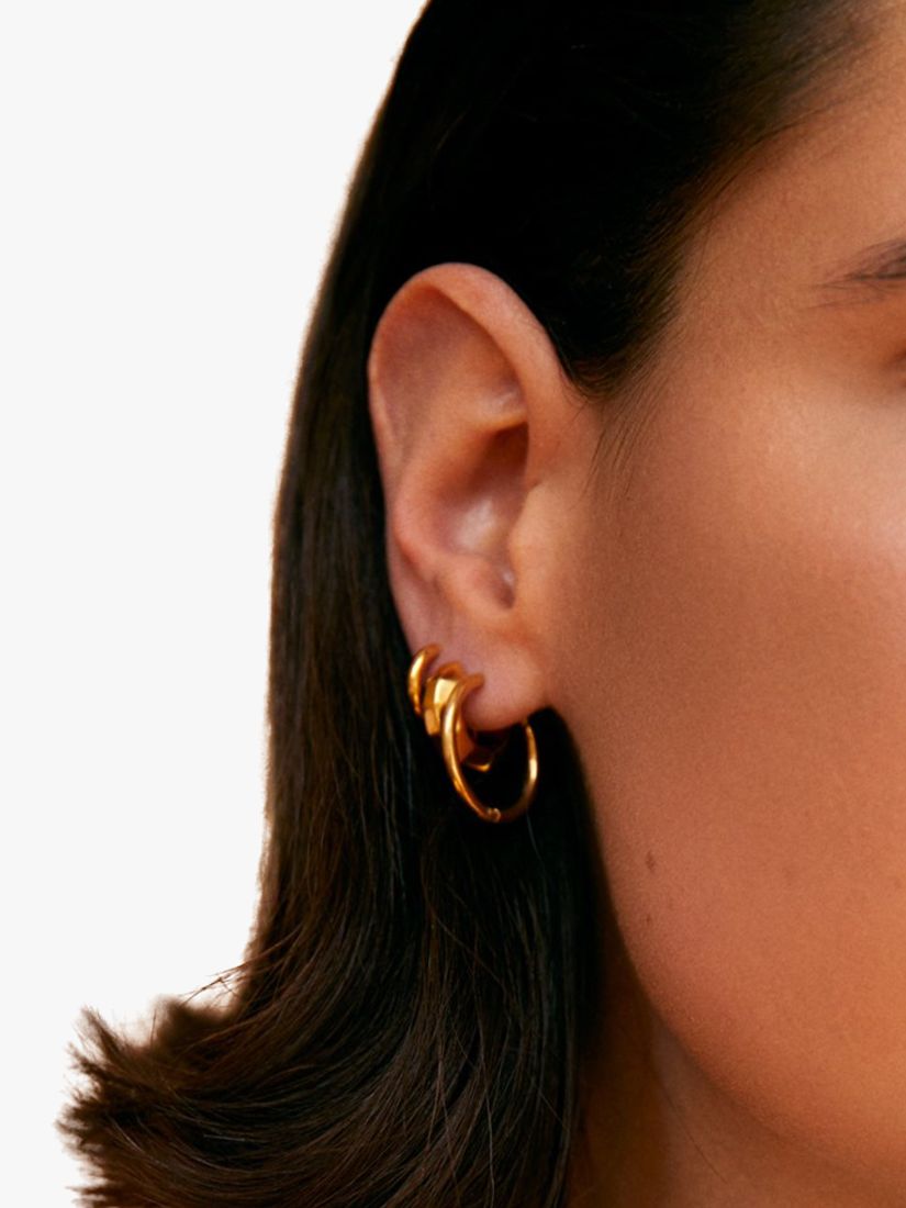 Buy Orelia Luxe Mid Size Hoop Earrings, Gold Online at johnlewis.com