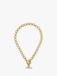 Orelia Luxe Round Link T-Bar Necklace, Gold