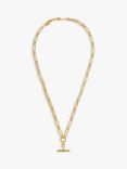 Orelia Luxe Linear Link T-Bar Drop Chain Necklace, Gold