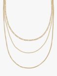 Orelia Luxe Multi Row Layering Chain Necklace