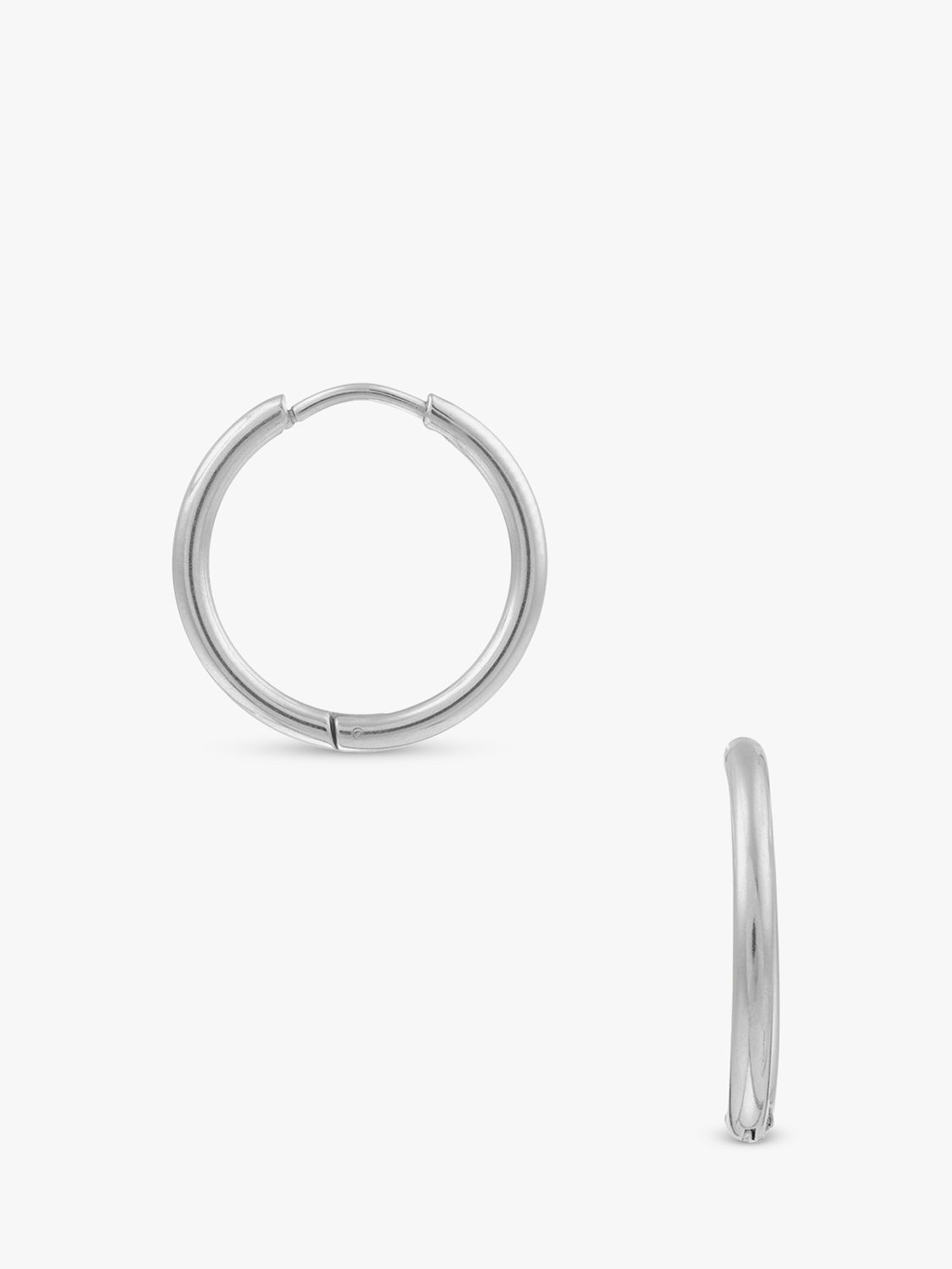 Buy Orelia Luxe Mid Size Hoop Earrings, Silver Online at johnlewis.com