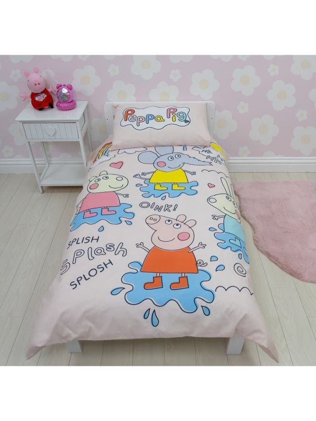 Peppa pig cot store bed duvet cover