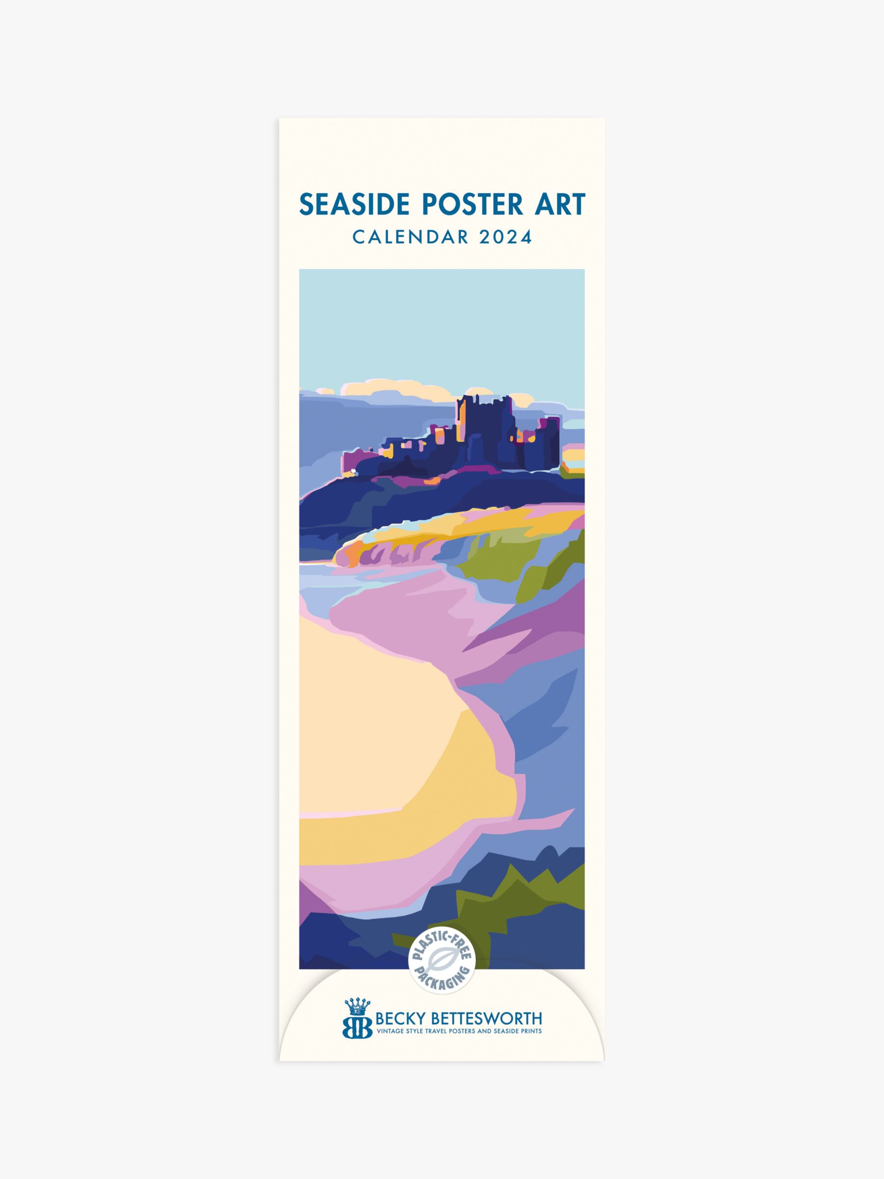 Becky Bettesworth Seaside Poster Art 2024 Calendar, Multi