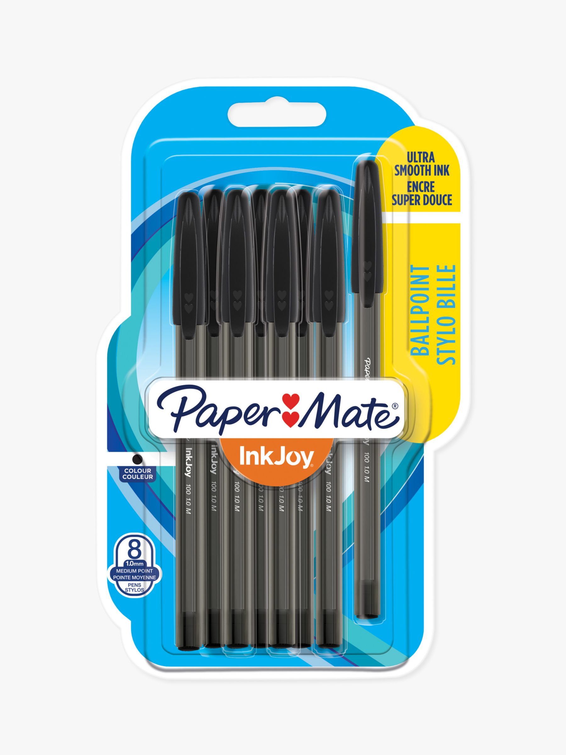 Paper Mate InkJoy 100ST Ballpoint Pens, Pack of 5, Black