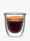 Bialetti Firenze Double Walled Espresso Coffee Glasses, Set of 2, 80ml, Clear