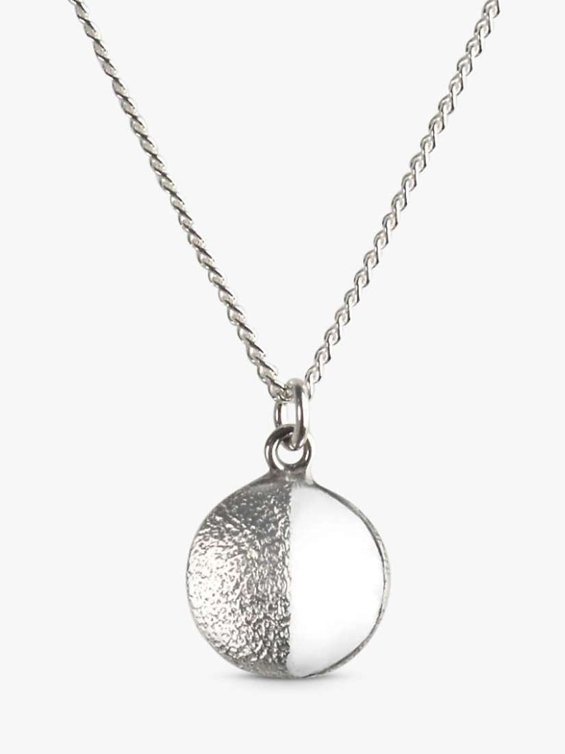 Buy Tales From The Earth Kids' Personalised Moon Phase Pendant Necklace, Silver Online at johnlewis.com