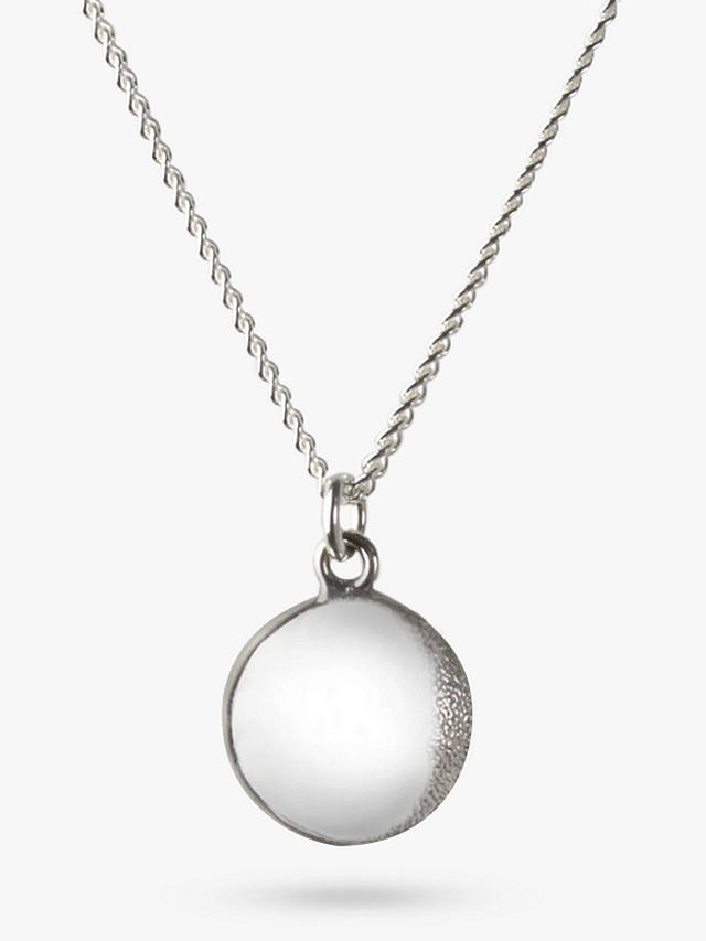 Tales From The Earth Kids' Personalised Moon Phase Pendant Necklace, Silver