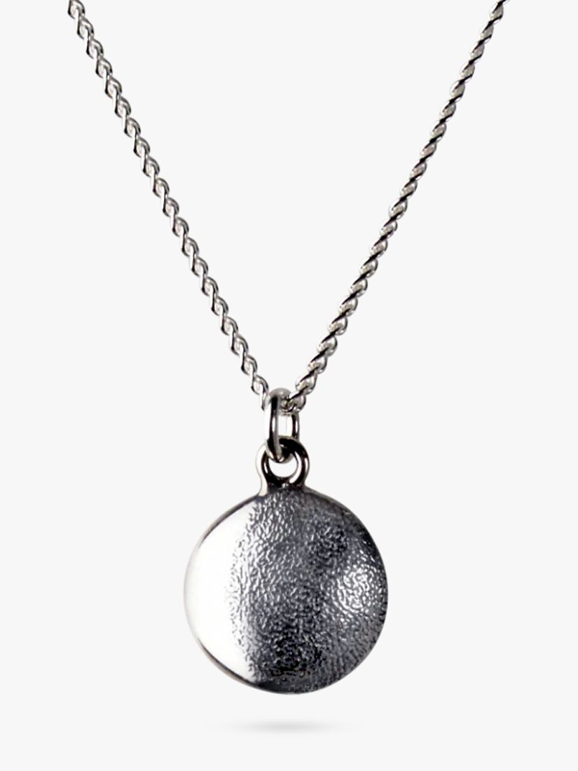 Buy Tales From The Earth Kids' Personalised Moon Phase Pendant Necklace, Silver Online at johnlewis.com