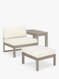 KETTLER Padstow Garden Chair, Footstool & Side Table Set, FSC-Certified (Eucalyptus Wood), Unique Grey