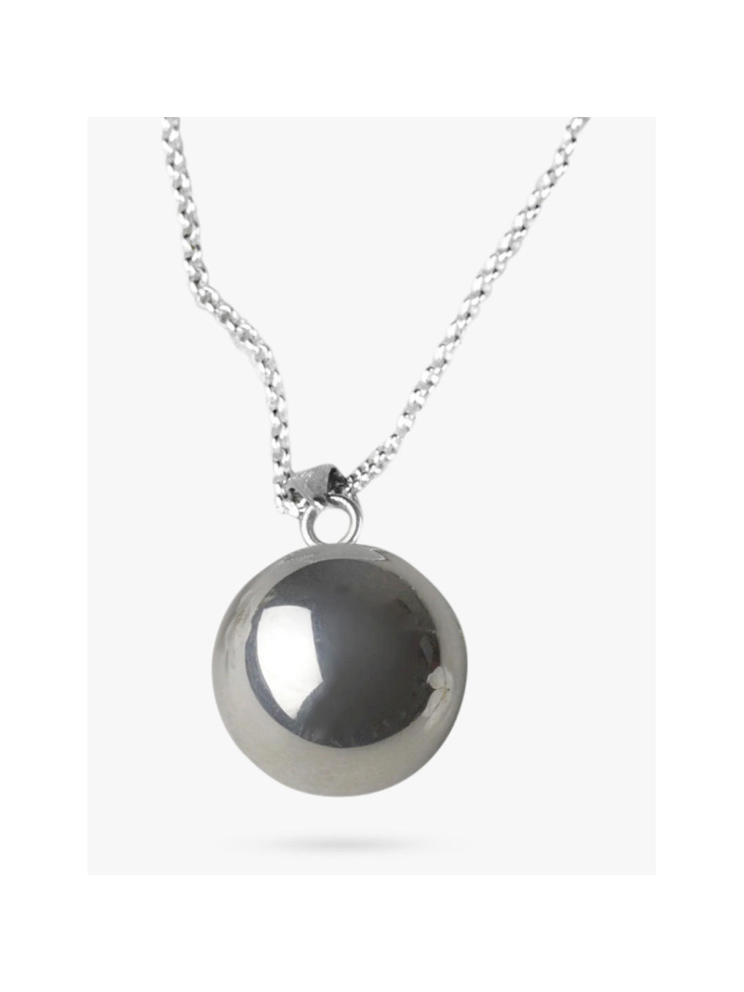 Tales From The Earth Pregnancy Ball Pendant Necklace, Silver