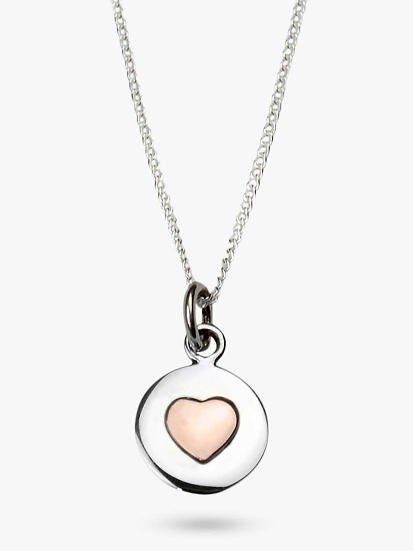 Buy Tales From The Earth Kids' Love Circle Pendant Necklace, Silver/Rose Gold Online at johnlewis.com