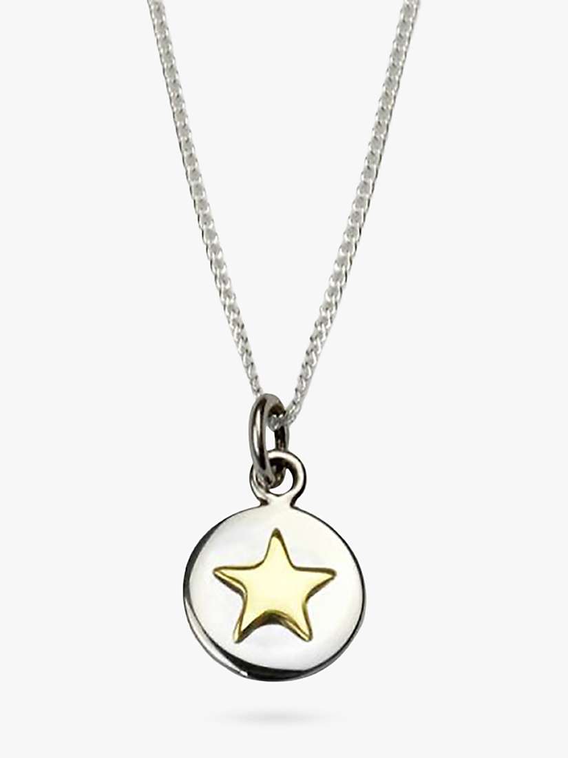 Buy Tales From The Earth Kids' Star Circle Pendant Necklace, Silver/Gold Online at johnlewis.com