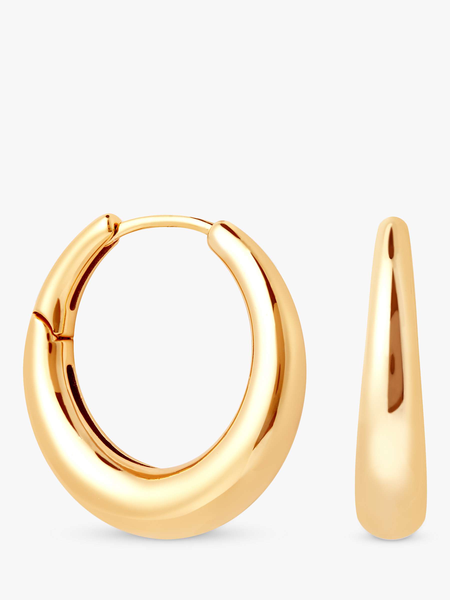 Astrid & Miyu Dome Hoop Earrings, Gold at John Lewis & Partners