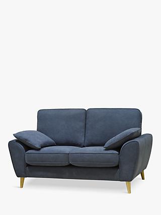 John Lewis Ambleside Small 2 Seater Sofa, Light Leg, Chenille Blue