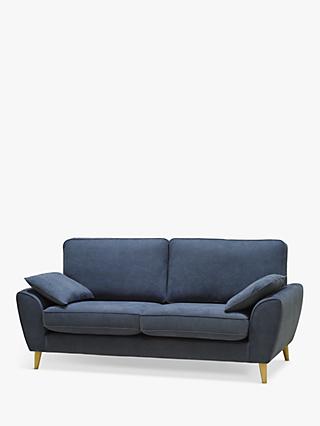 AMBLESIDE Range, John Lewis Ambleside Large 3 Seater Sofa, Light Leg, Chenille Blue