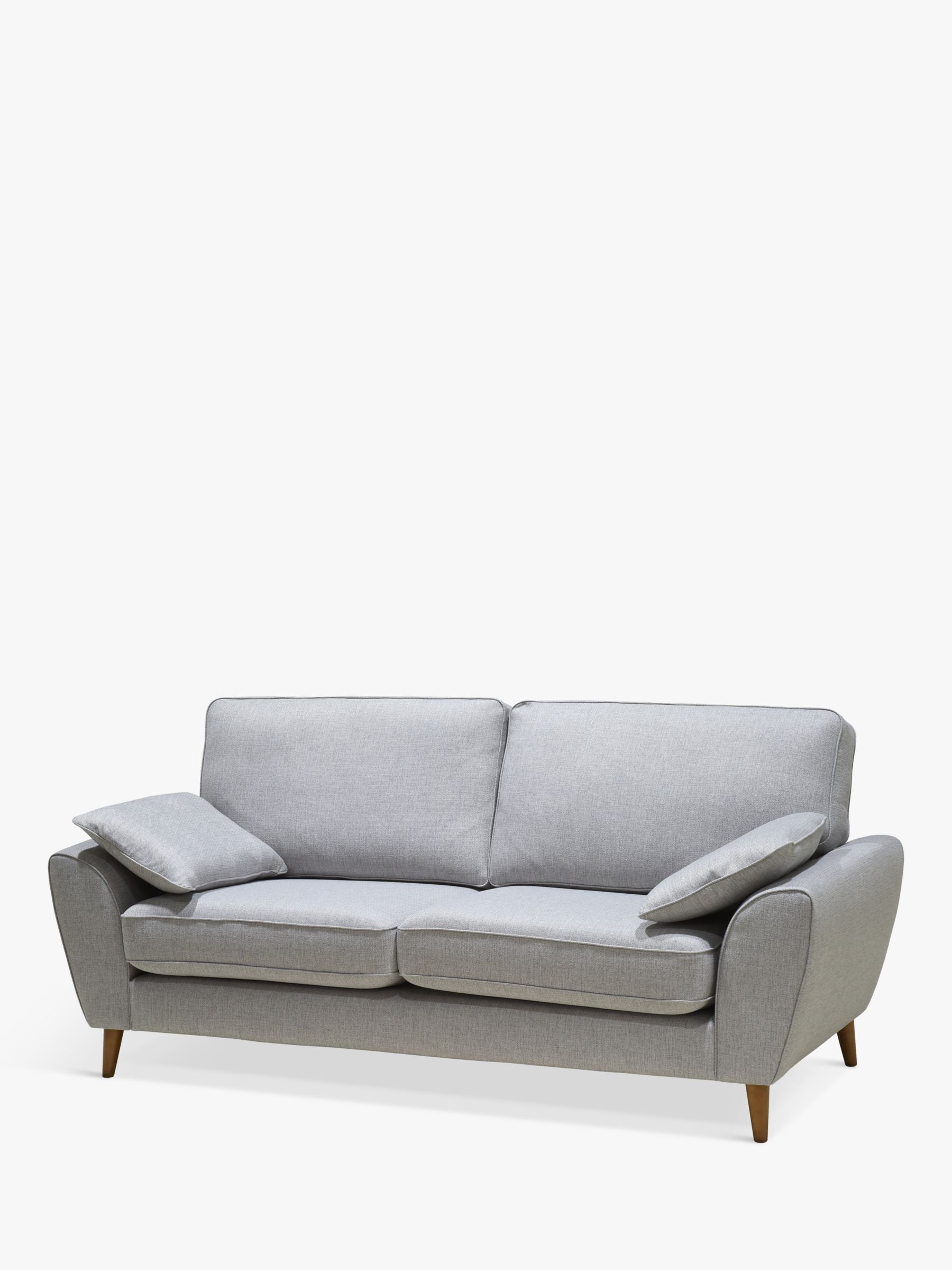 AMBLESIDE Range, John Lewis Ambleside Large 3 Seater Sofa, Dark Leg, Textured Weave Grey