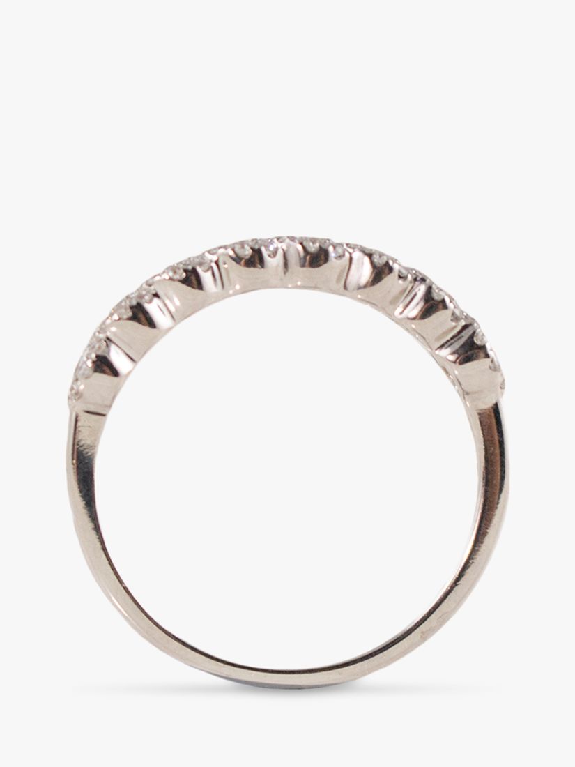 Buy E.W Adams 18ct White Gold Diamond Cluster Eternity Ring, N Online at johnlewis.com