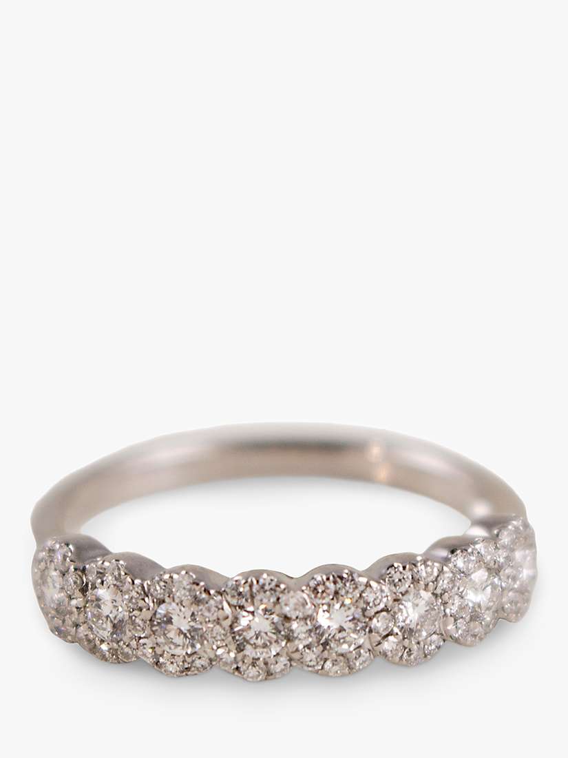 Buy E.W Adams 18ct White Gold Diamond Cluster Eternity Ring, N Online at johnlewis.com