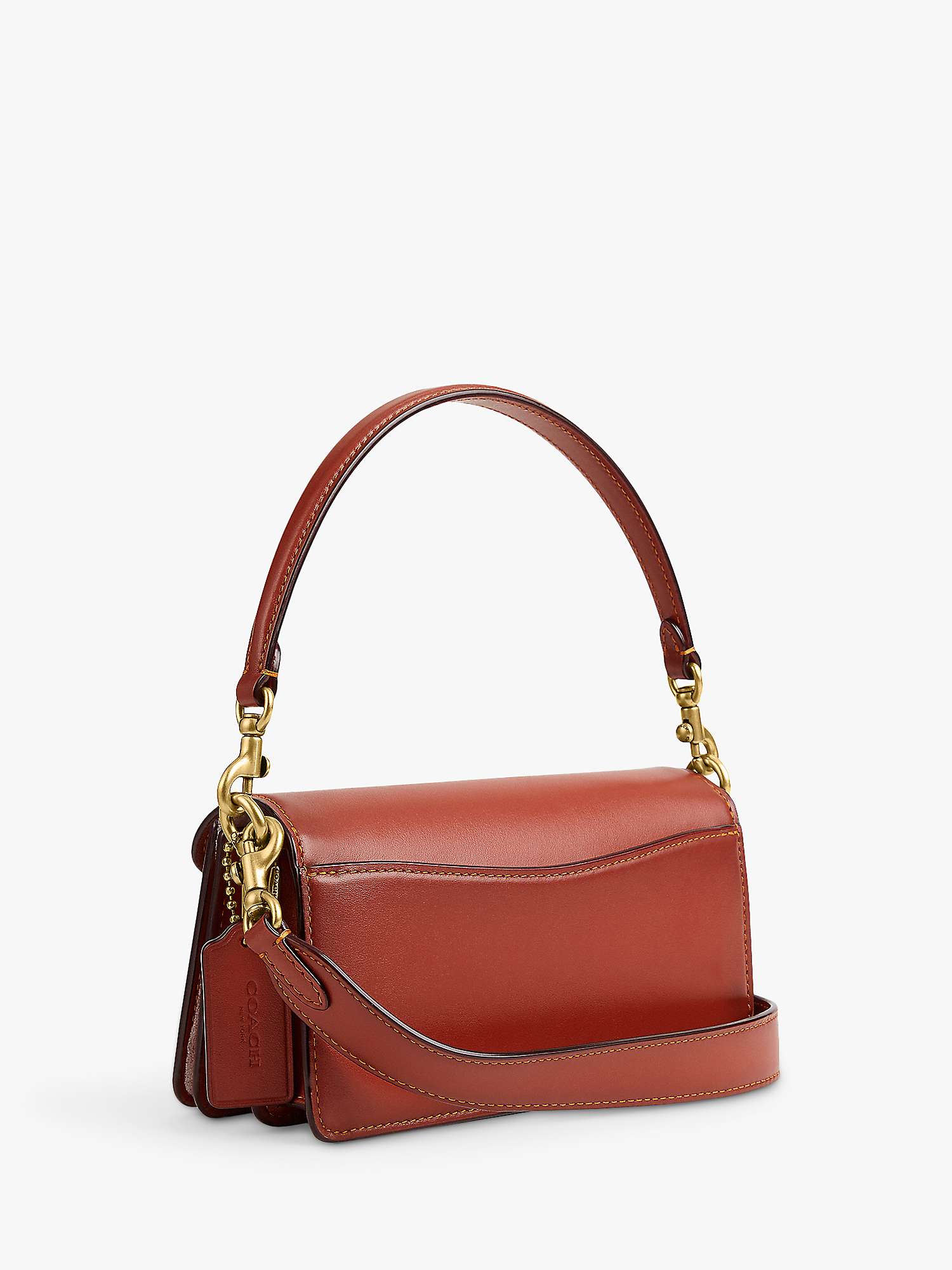 Buy Coach Signature Tabby Leather Shoulder Bag, Tan/Rust Online at johnlewis.com