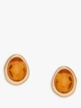 Skagen Glass Stud Earrings, Gold