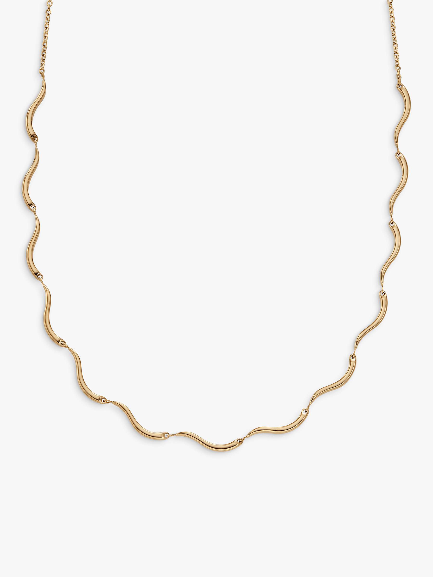 Buy Skagen Wave Chain Necklace, Gold Online at johnlewis.com