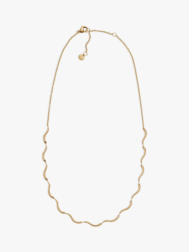 Skagen Wave Chain Necklace, Gold