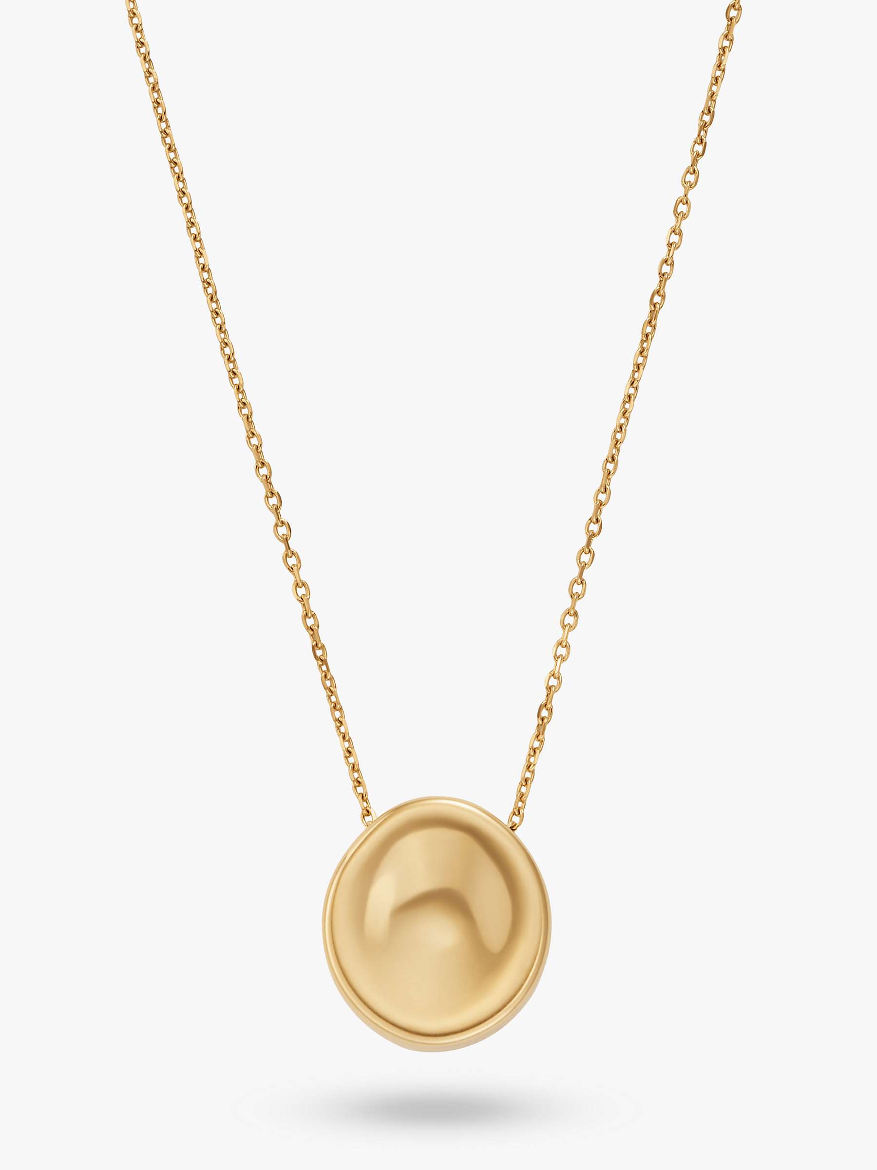 Buy Skagen Pebble Pendant Necklace, Gold Online at johnlewis.com