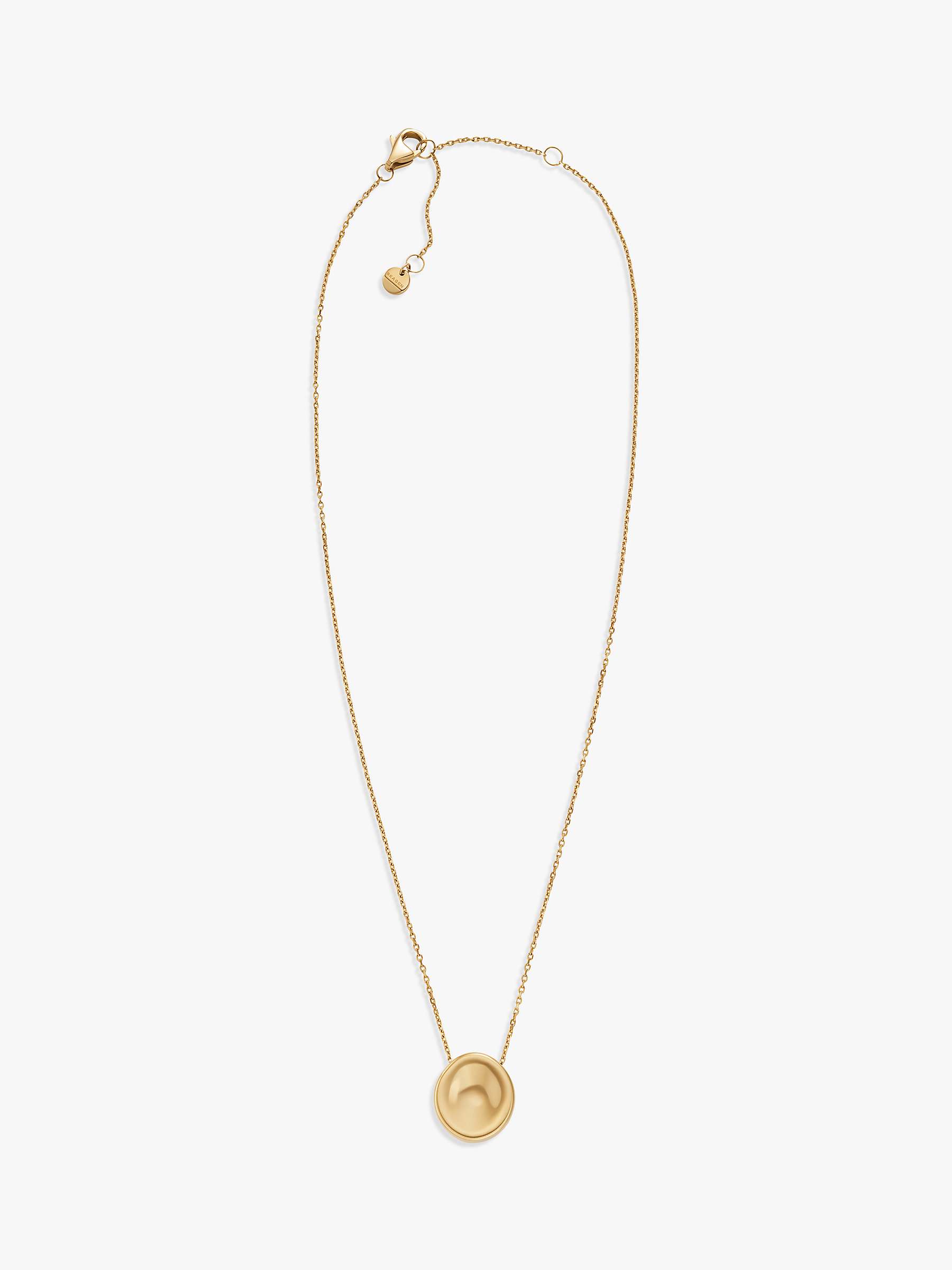 Buy Skagen Pebble Pendant Necklace, Gold Online at johnlewis.com