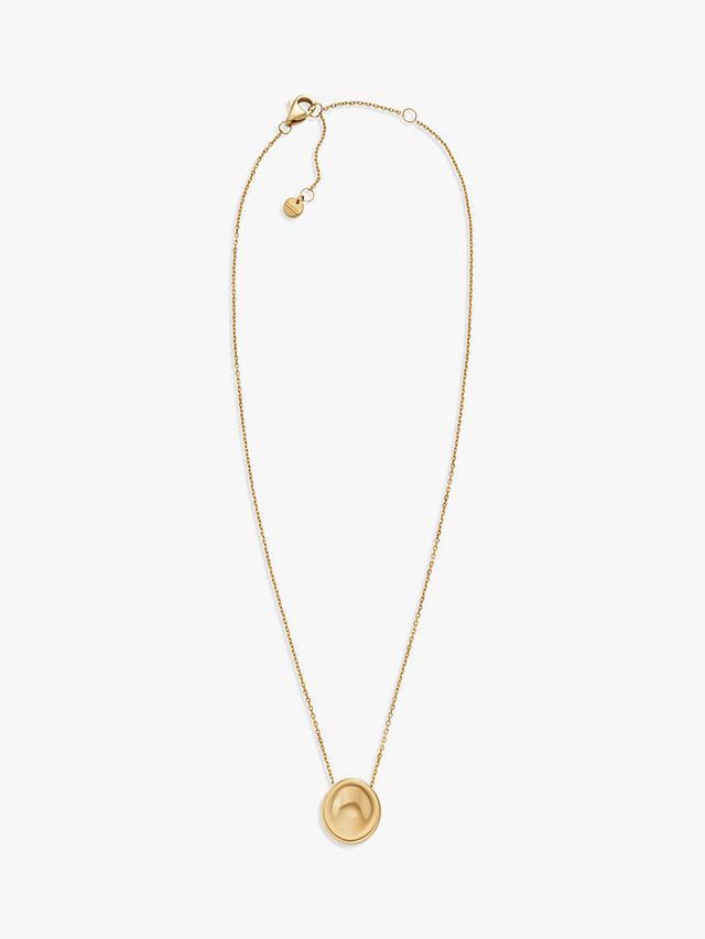Skagen Pebble Pendant Necklace, Gold