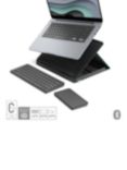 Logitech Casa Pop-Up Desk with Wireless Keyboard & Touchpad, Classic Chic