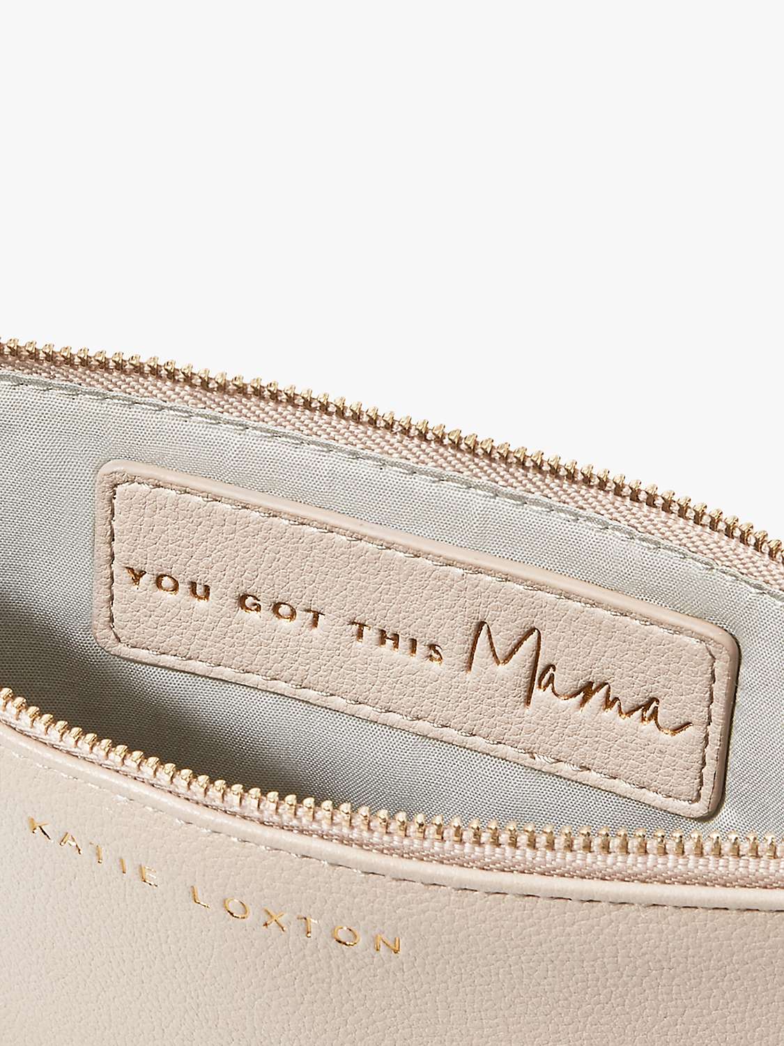 Buy Katie Loxton You Got This Mama Baby Secret Message Pouch Bag, Taupe Online at johnlewis.com