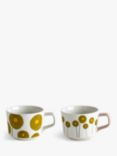 MissPrint Meadow Fine China Mug, Set of 2, 350ml, Yellow/Multi