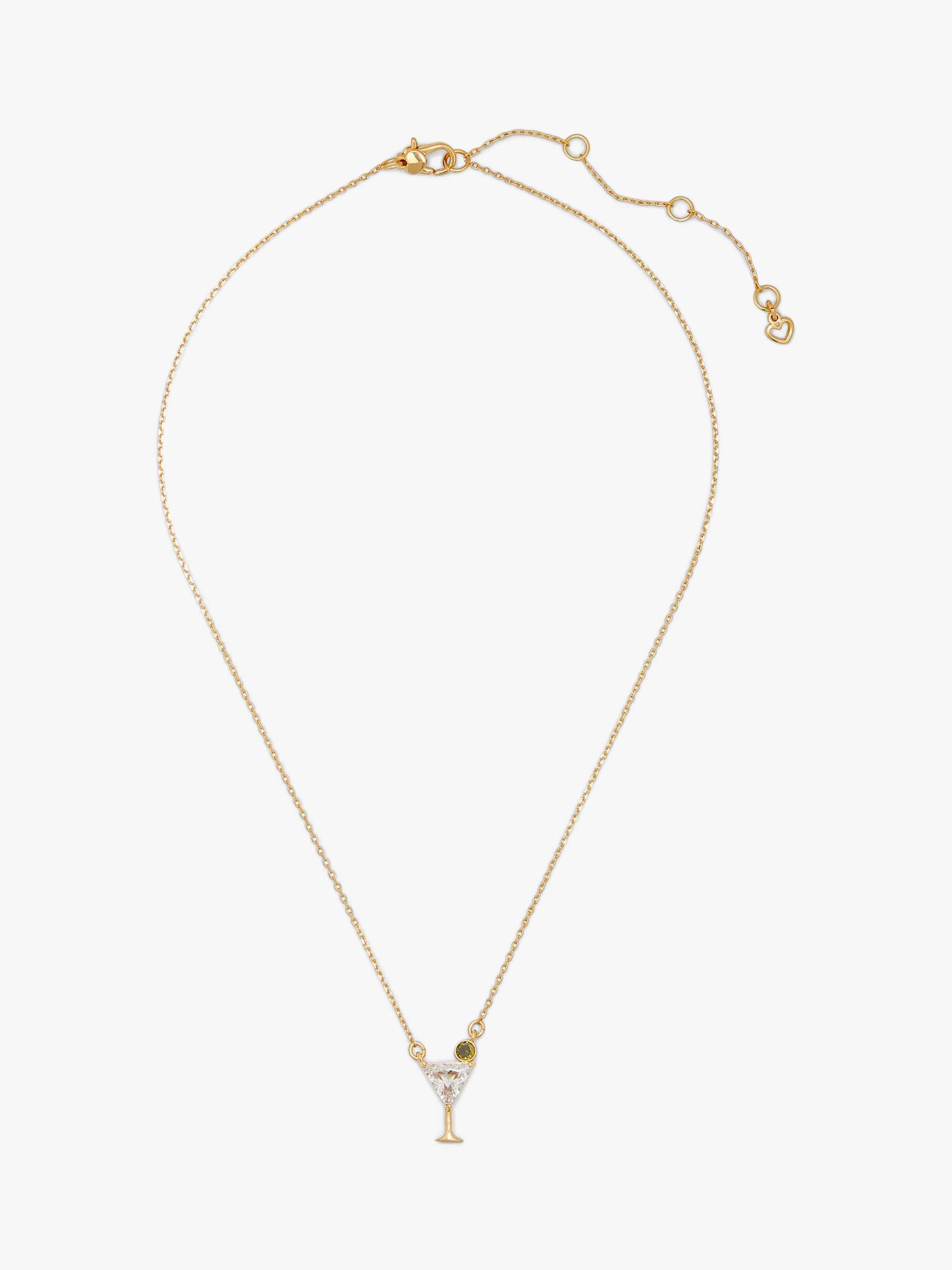 kate spade new york Cocktail Cubic Zirconia Pendant Necklace, Gold