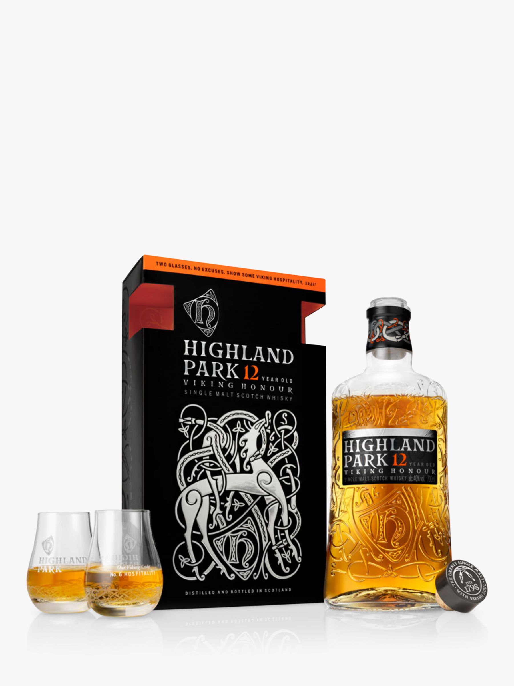 Highland Park 12 Years + 2 Glasses 70cl - Topdrinks