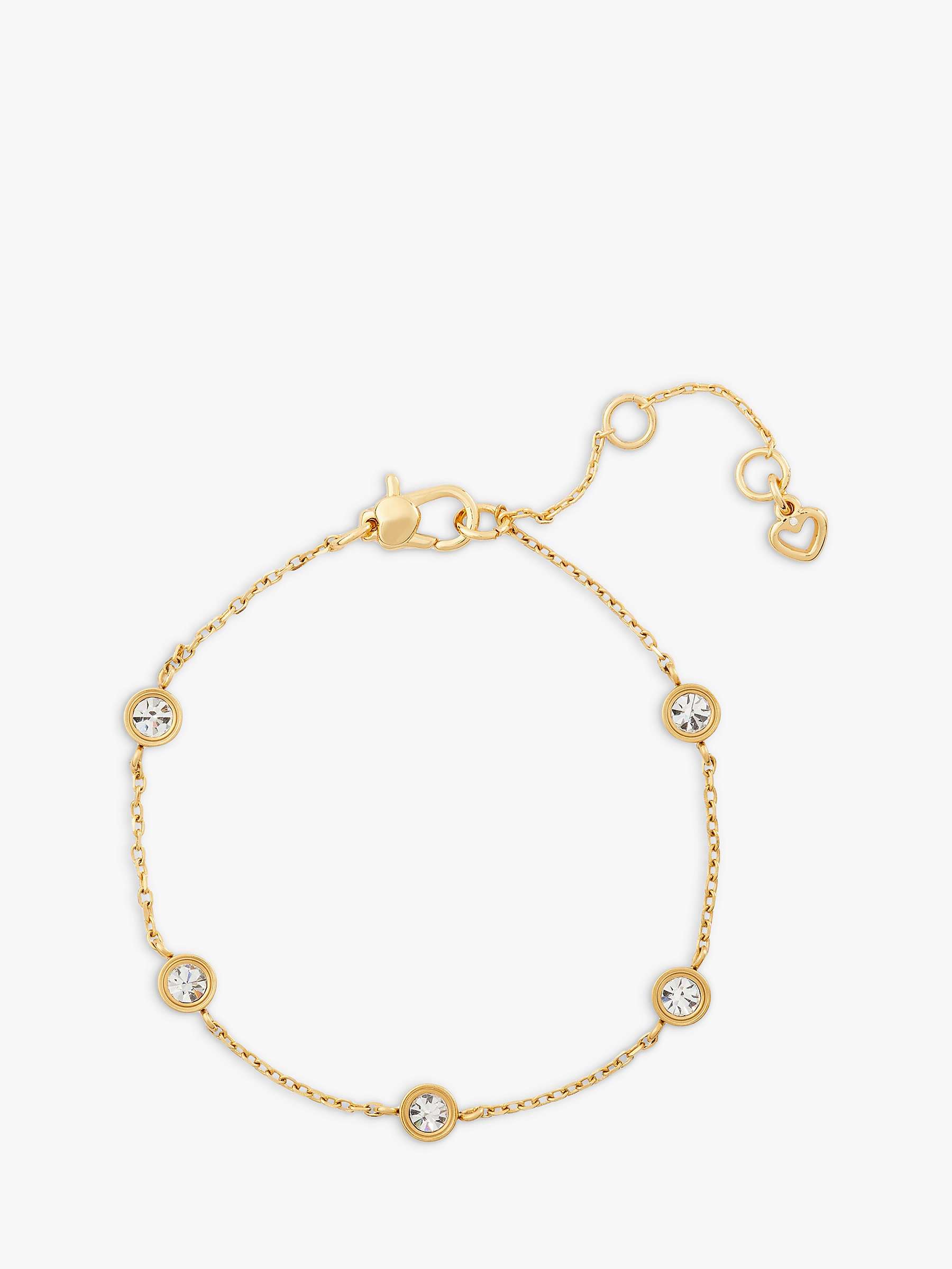 Buy kate spade new york Cubic Zirconia Charm Bracelet, Gold/Clear Online at johnlewis.com